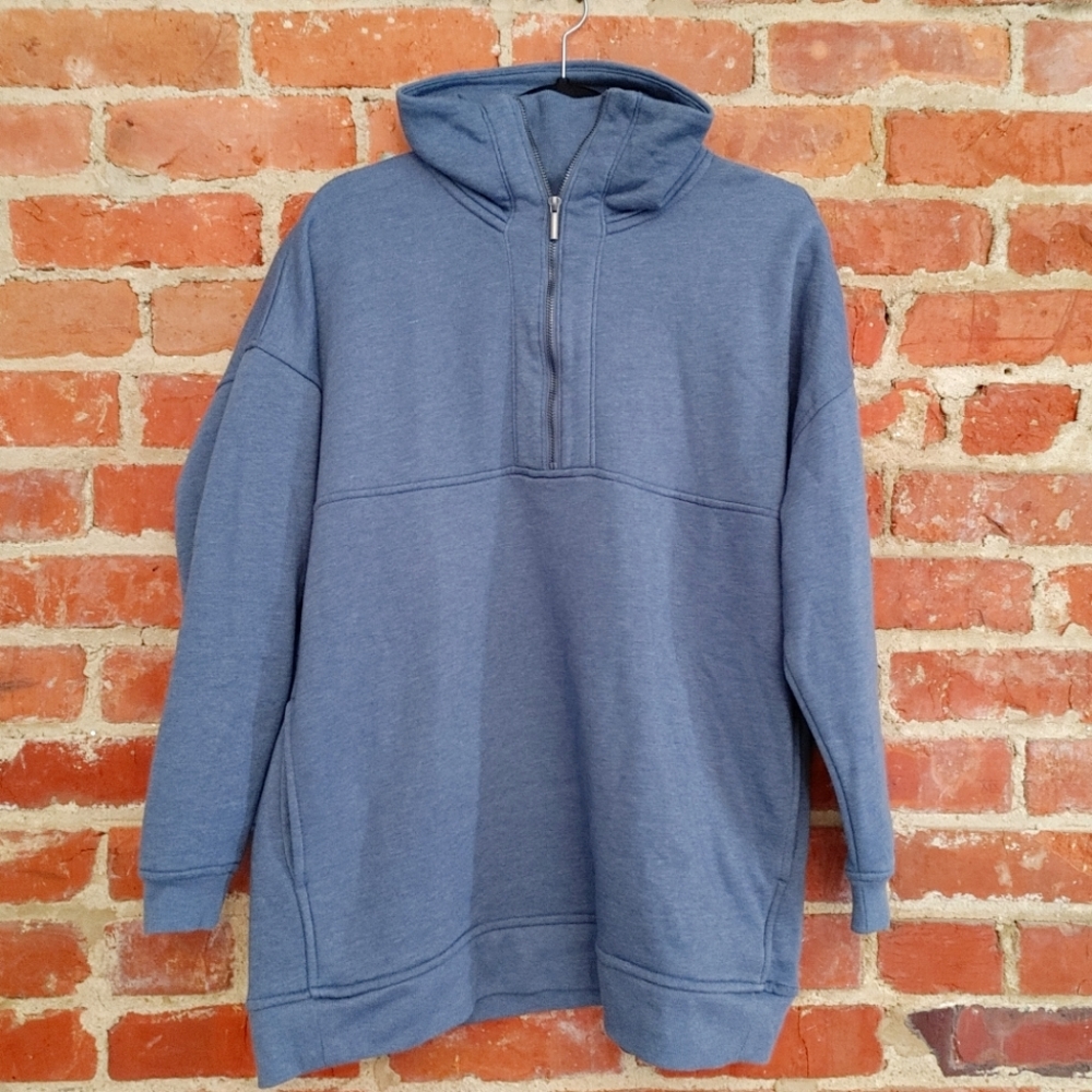 Old Navy blue quarter-zip sweater